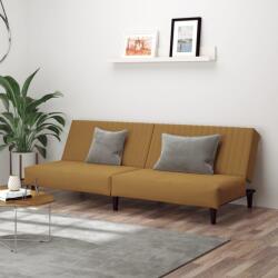 vidaXL Canapea extensibilă cu 2 locuri, maro, catifea (337647) Canapea