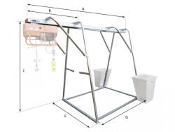 Officine IORI Stand metalic cu sina suport pt. Electropalane pana la 1000kg IORI-CAV1000 (IORI-CAV1000) - utilajedesantier