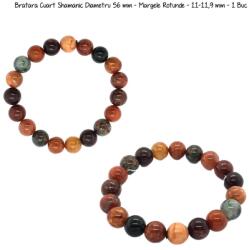 Bratara Cuart Shamanic Diametru 56 mm - Margele Rotunde - 11-11, 9 mm - 1 Buc - concepttropic - 88,00 RON