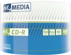 Mymedia CD-R lemez 700MB 52x 50db zsugor csomagolás Mymedia (CDM7052Z50)