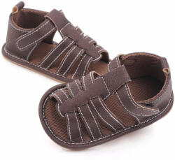 Superbebeshoes Sandalute maro cu barete si inchise la spate
