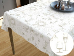 Goldea față de masă teflonată - servire masă pe alb 140 x 200 cm