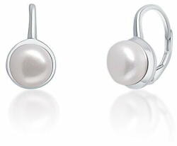  JwL Luxury Pearls Gyengéd ezüst fülbevaló valódi fehér gyönggyel JL0675 - mall