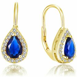  Beneto Aranyozott fülbevaló kék cirkónium kövekkel AGUC2229-GOLD - mall