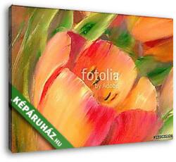 Vászonkép: Premium Kollekció: Tulipán részlete (olajfestmény reprodukció)(130x95 cm)