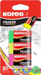 Kores KE30 40 x 21 x 10 mm, neon színek keveréke - 3 db-os csomag (40313)