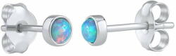 Silvego Ezüst fülbevalók türkiz színű szintetikus opállal LPS0933B - mall
