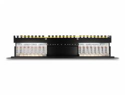 Delock Patch panel 19" 1U 16 porturi Cat. 6A Negru, Delock 66876 (66876)