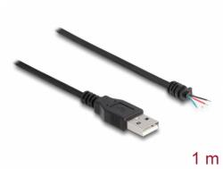 Delock Cablu USB 2.0-A la 4 fire deschise 1m Negru, Delock 64184 (64184)