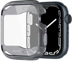  Okosóra tok - Apple Watch 7 / 8 / 9 (45 mm) okosóra tok - SPIGEN Space Crystal szürke átlátszó szilikon tok - tokgalaxis