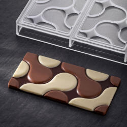 Pavoni Tablete Ciocolata 15.4 x 7.7 x H 0.8 cm - Matrita policarbonat Puzzle, 3 cavitati (PC5007FR) Forma prajituri si ustensile pentru gatit