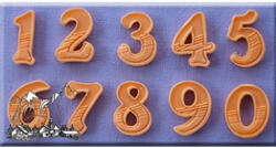 Alphabet Moulds Mulaj Silicon Cifre cu gadatii H 1.8 cm (AM0097)