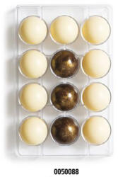 Decora Semisfere Ciocolata O 5 cm - Matrita Policarbonat, 12 cavitati (50088) Forma prajituri si ustensile pentru gatit