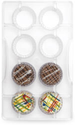 Decora Matrita Policarbonat Ciocolata, Cupcake O 3 cm, 8 Cavitati, 20x12xH2.2 cm (50101) Forma prajituri si ustensile pentru gatit