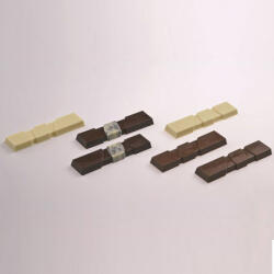 Martellato Batoane Ciocolata 11.9 x 3 x H 1 cm - Matrita Policarbonat Geomc, 8 cavitati (MA1913)