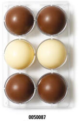 Decora Semisfere Ciocolata O 7.5 cm - Matrita Policarbonat, 6 cavitati (50087) Forma prajituri si ustensile pentru gatit