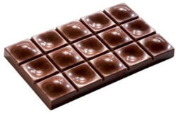 Martellato Tablete Ciocolata 11.7 x 7.1 x H 1.3 cm - Matrita Policarbonat Style, 3 cavitati (MA2008)