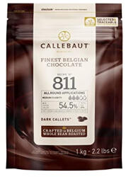 Callebaut Ciocolata Neagra 54.5% Recipe 811, 1 kg, Callebaut (811-E1-U68)