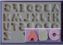Alphabet Moulds Mulaj Silicon Alfabet Stil Disco H 2.2 cm (AM0228) Forma prajituri si ustensile pentru gatit