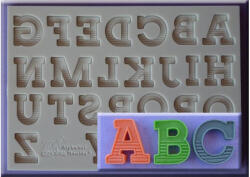 Alphabet Moulds Mulaj Silicon Alfabet Litere Mari cu Umbre H 2.1 cm (AM0221) Forma prajituri si ustensile pentru gatit