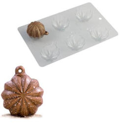 Martellato Globuri Craciun 3D O6 cm - Kit Matrite Plastic 6 Subiecte Ciocolata (20SF006)