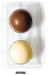 Decora Semisfere Ciocolata O 10 cm - Matrita Policarbonat, 2 cavitati (50086) Forma prajituri si ustensile pentru gatit