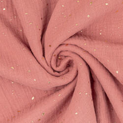Confort Family Muselina bumbac organic roz inchis cu bulinute 80x80 cm