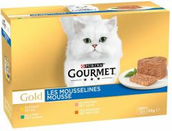 Gourmet Gourmet Gold Mousse 12 x 85 g - Mix (Iepure, Pui, Somon, Rinichi)