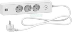Schneider Electric 3 Plug + 2 USB 1.5 m Switch (ST943U1W)