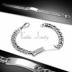 Talitha Мъжка гривна с плочка за гравиране - talitha-jewelry - 36,01 лв