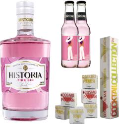 Historia Pink Gin csomag tonikokkal és ajándék szívószállal - bareszkozok