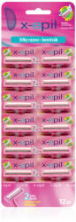  X-Epil Silky - 2 pengés borotva gumírozott nyéllel (12db)