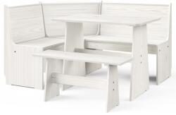 vidaXL Set mobilier de bucătărie, 3 piese, alb, lemn masiv de pin (3096568)