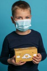 Szájmaszk Gyerek kék maszk 50 db dobozonként Flame Brother 3 rétegű egészségügyi gyerekmaszk