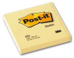Post-it 654 76x76mm kanárisárga jegyzettömb (7100098889) - officedepot