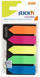 STICK N Stick`N 42x12 mm 5x25 lapos nyíl formájú neon oldaljelölő címke (21143) - officedepot