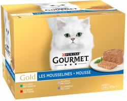 Gourmet Gourmet Pachet mixt Gold Mousse 24 x 85 g - Mix Carne (iepure, vițel, vită, miel)