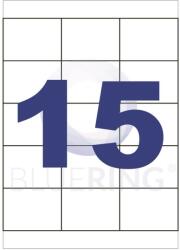 BLUERING Etikett címke, 70x50, 8mm, 100 lap, 15 címke/lap Bluering® (BRET121) - tintasziget