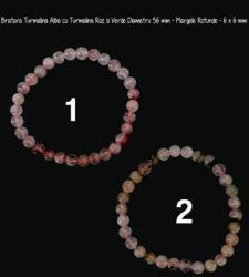  Bratara Turmalina Multicolora Diametru 56 mm - Margele Rotunde - 6 x 6 mm