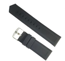  Curea de ceas din silicon negru 24mm (WZ4799)