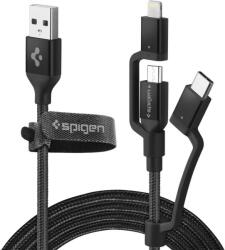 Spigen Cablu Spigen C10i3 - 3 in 1 Type-c & Lightning & Micro-usb 150cm Black