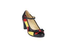 Made in Romania Oferta marimea 37 - Pantofi dama eleganti din piele naturala, toc de 7cm - LP13423NRG