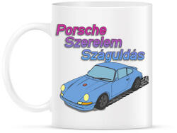 printfashion Porsche Szerelem Száguldás | Babakék Edition - Bögre - Fehér (6093591)
