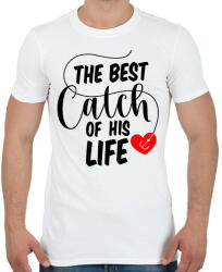 printfashion Horgász páros - a legjobb fogás - Férfi póló - Fehér (6065357)