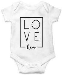 printfashion LOVE him páros 1 - Baba Body - Fehér (6076197)