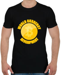 printfashion World-currency-development - Férfi póló - Fekete (6063407)