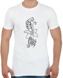 printfashion Tahiti virág - Férfi póló - Fehér (6096940)