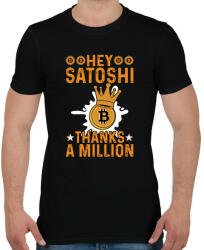 printfashion BITCOIN 4 EVER 52 - Férfi póló - Fekete (6117083)