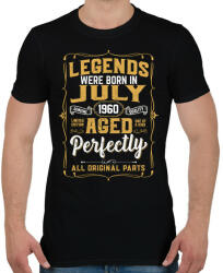 printfashion A tökéletes legendák júliusban születtek - Férfi póló - Fekete (6086528)