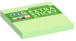 STICK N Stick`N ExtraSticky Recycled 76x76 mm 90 lap újrahasznosított pasztell zöld jegyzettömb (21602) - officedepot